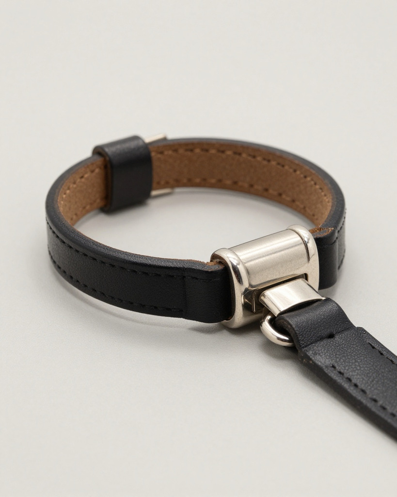 [DEMO] Milan Leather & Silver Bracelet — view 3