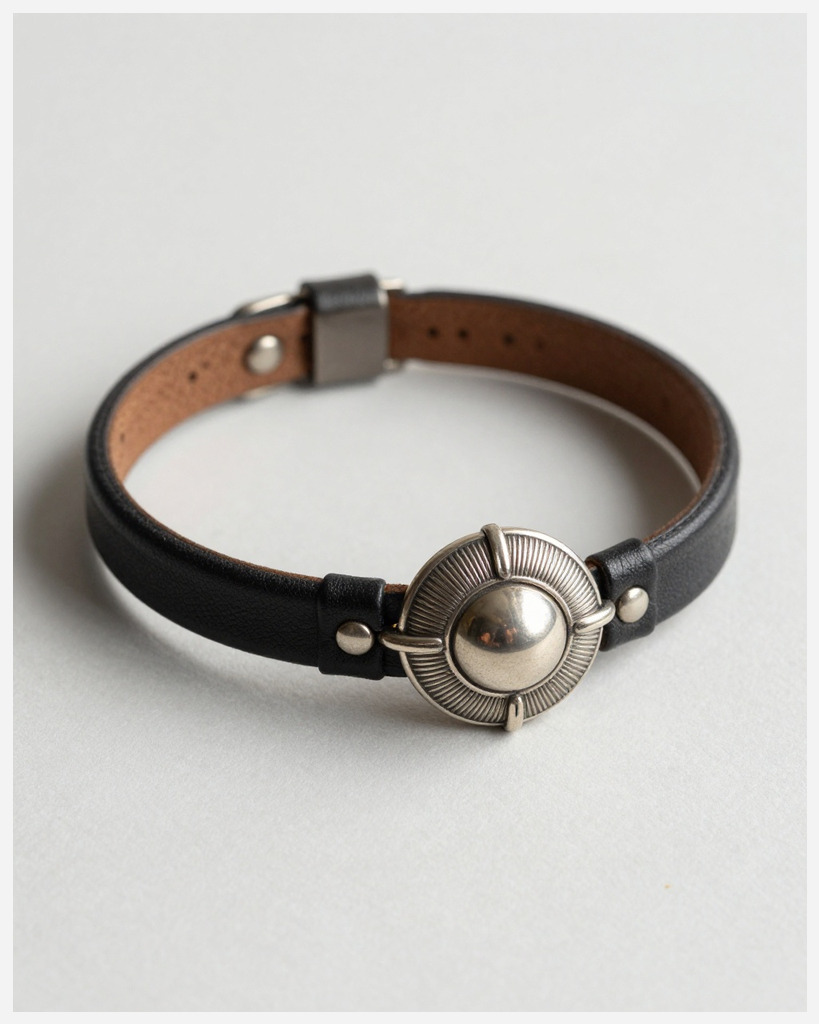 [DEMO] Milan Leather & Silver Bracelet — Leather