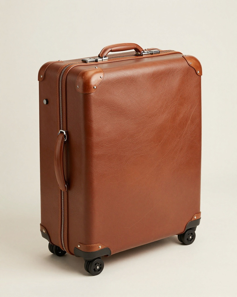 [DEMO] Berlin Leather Suitcase, Wheeled — view 2