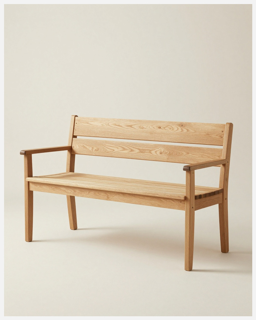 [DEMO] Bilbao Oak Garden Bench — Wood