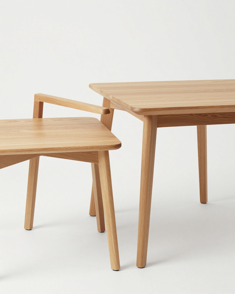 [DEMO] Bilbao Oak Nesting Tables, Pair — view 3