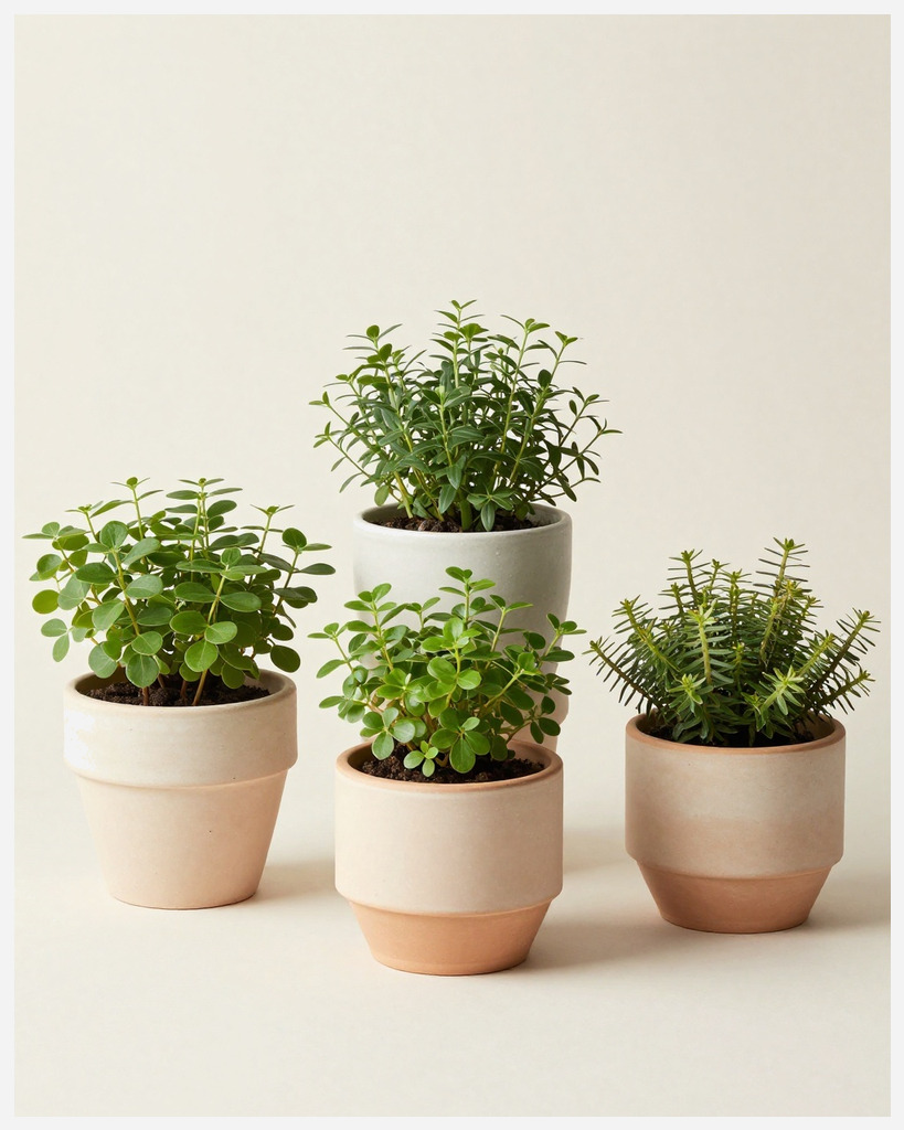 [DEMO] Bilbao Terracotta Herb Pots, Set of Three — Ceramic & porcelain