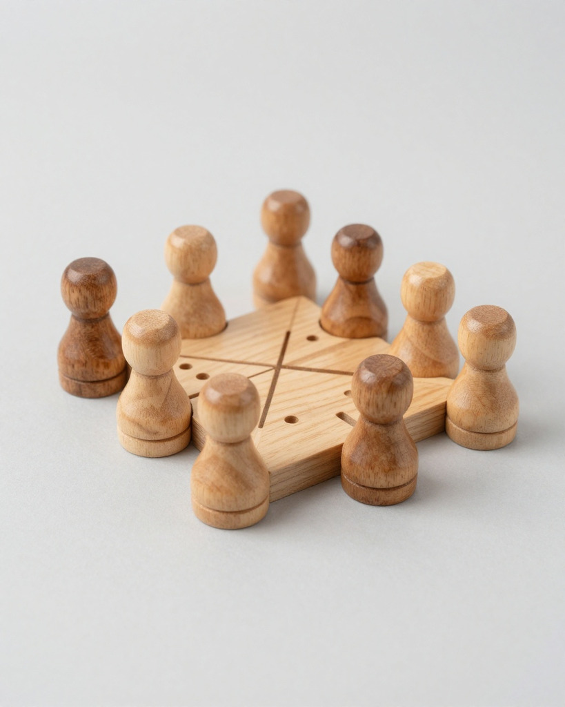 [DEMO] Bilbao Wooden Nine Men's Morris — view 2
