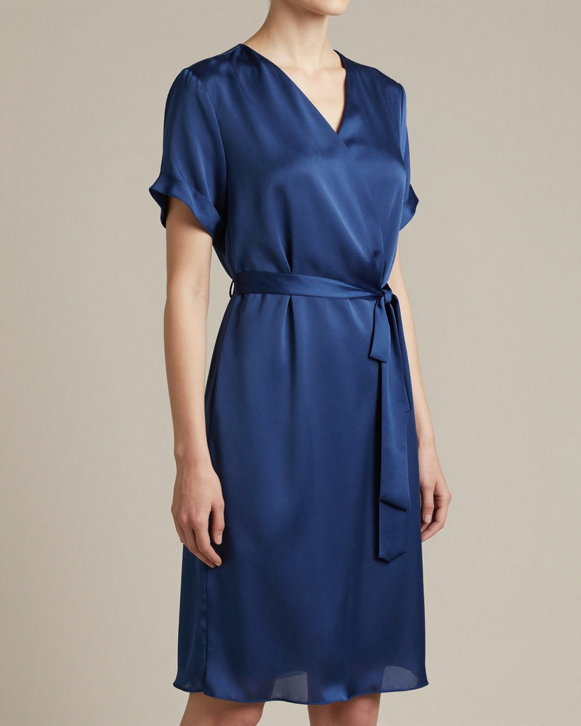 [DEMO] Blue Silk Day Dress — view 2