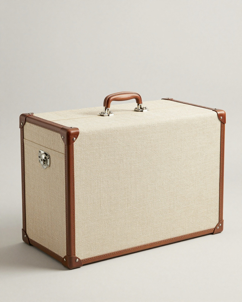 [DEMO] Bruges Linen-Covered Trunk — view 2