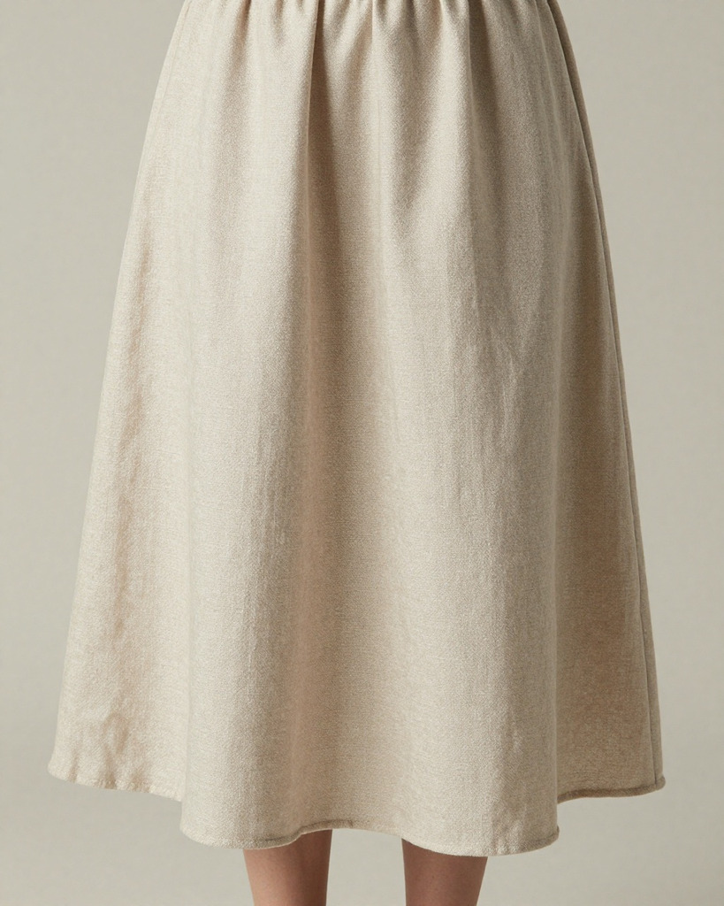 [DEMO] Bruges Linen Midi Skirt — view 3