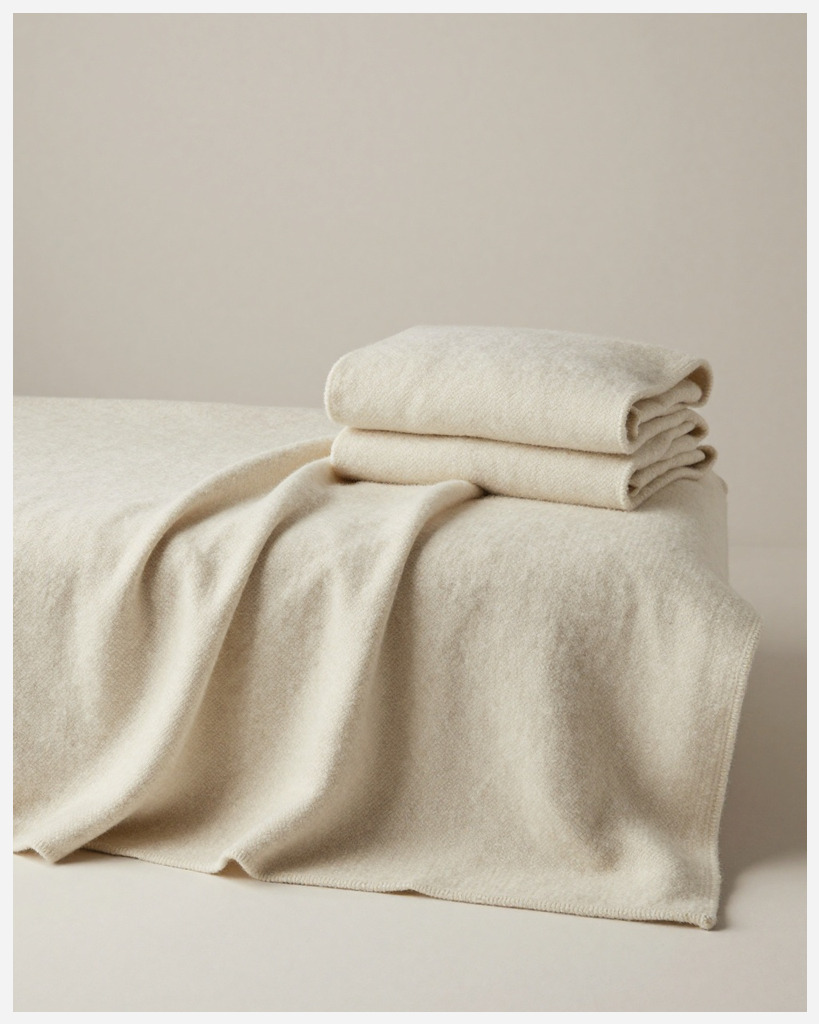 [DEMO] Prato Wool Blanket, Undyed — Wool
