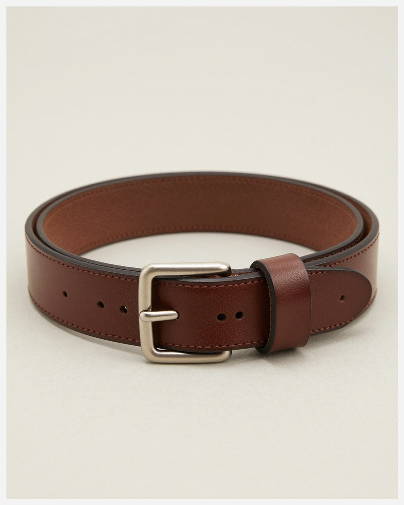 [DEMO] Marche Calfskin Belt, Hand-Stitched — Leather