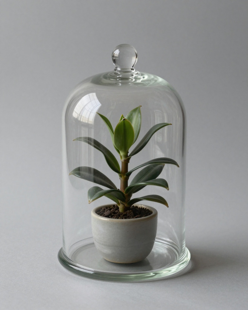 [DEMO] Murano Glass Terrarium Bell — view 2