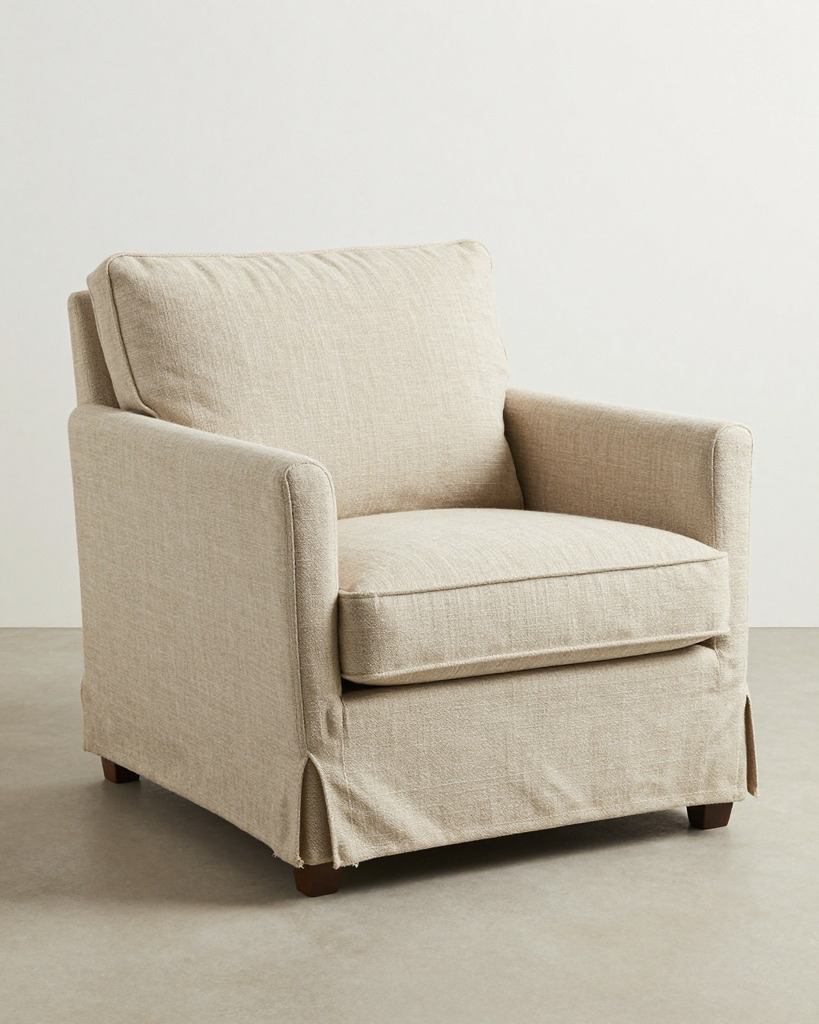 [DEMO] Provence Linen Slipper Chair — view 2