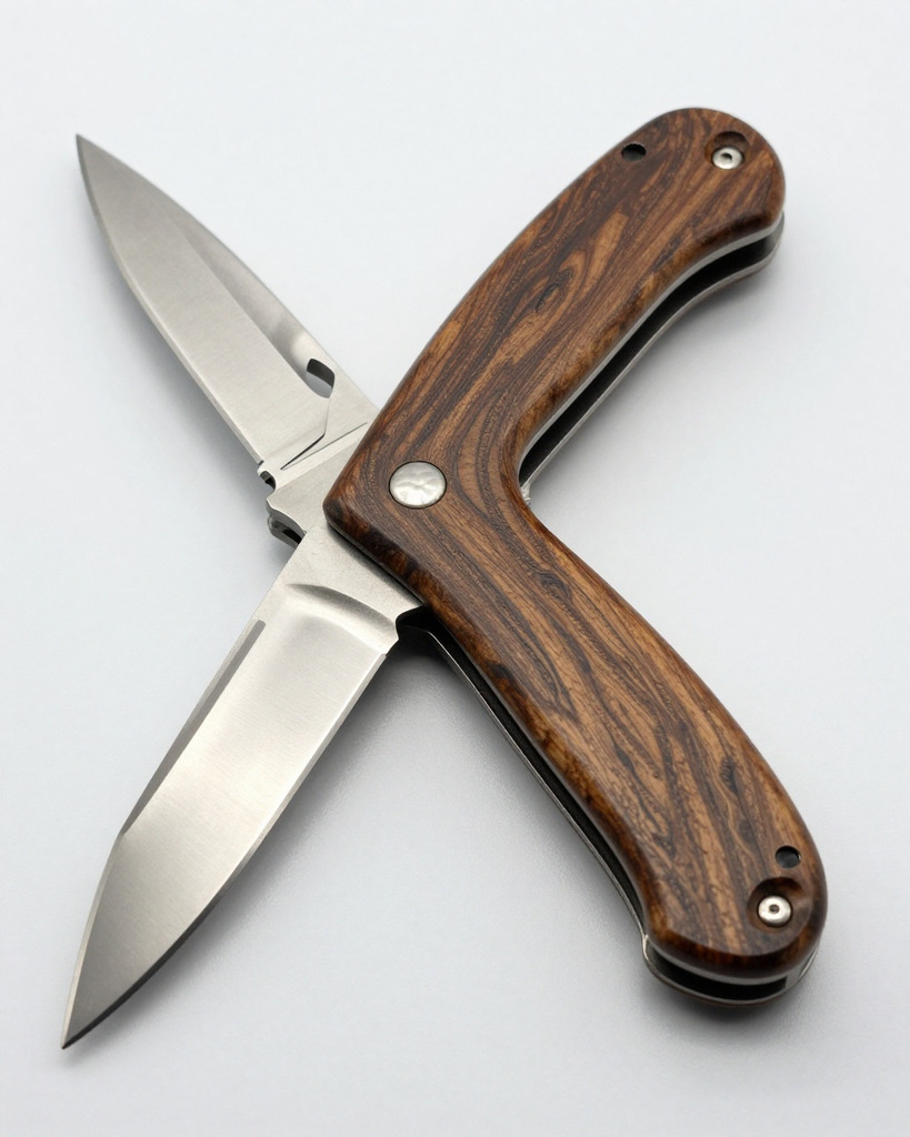 [DEMO] Solingen Pocket Knife, Walnut Scales — view 3