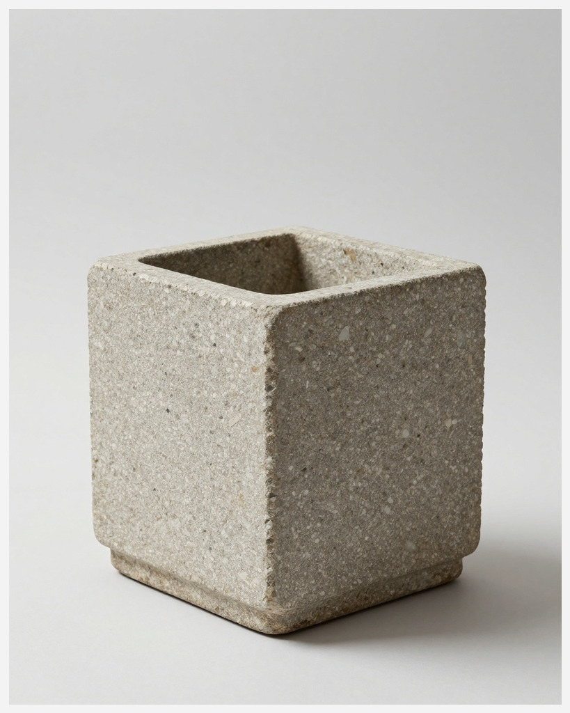 [DEMO] Winterthur Stone Planter, Square — Stone & mineral