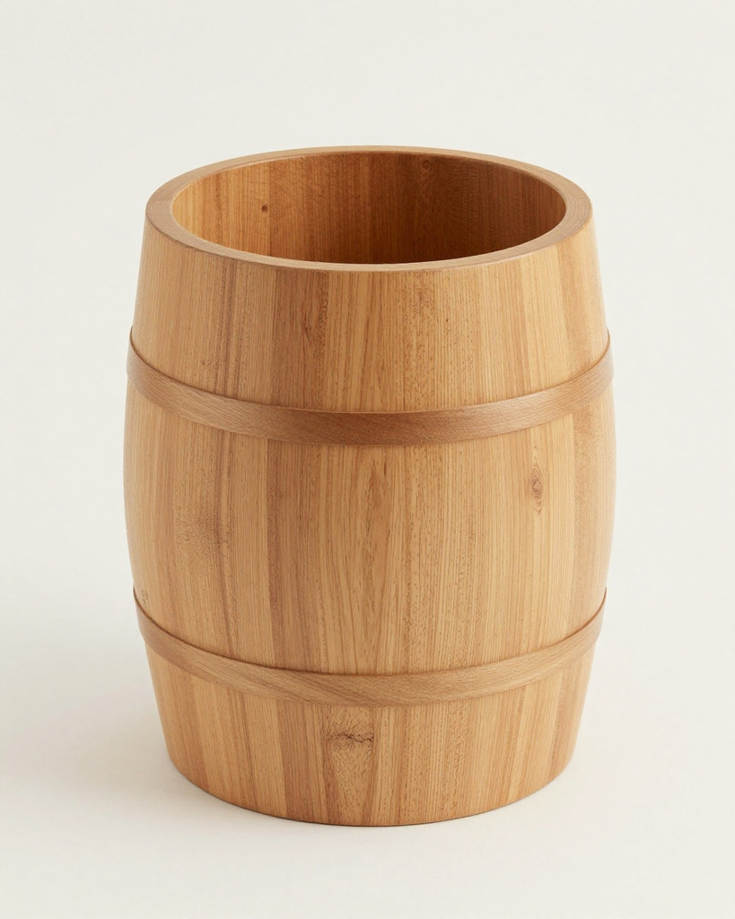 [DEMO] Nantes Oak Barrel Planter — view 3