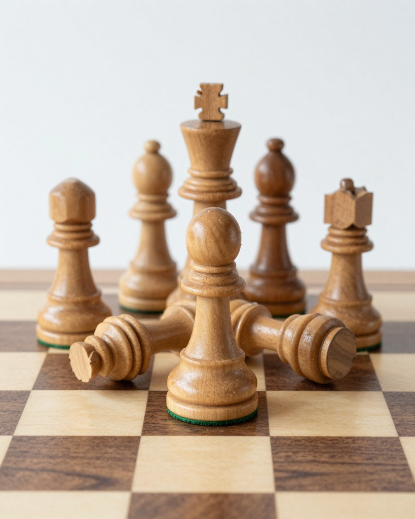 [DEMO] Nantes Oak Chess Set — view 3