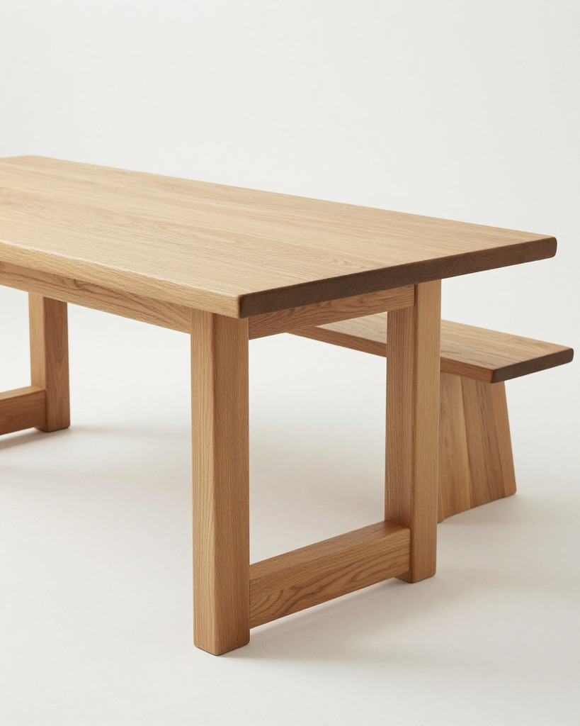 [DEMO] Nantes Oak Dining Table — view 3